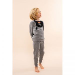 Boys velours set Grey