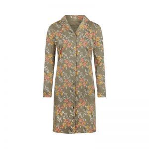 Women sleepshirt collar Faded green