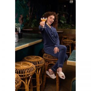Women velours set Navy