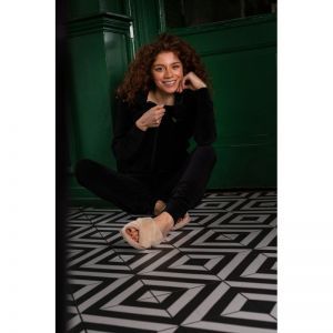Women velours set black