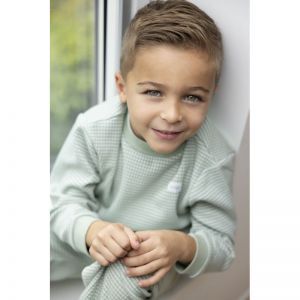 Pyjama met lange mouwen Groen melange