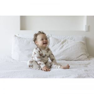 Pyjama Teddy Bear Offwhite Melang