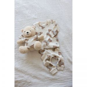 Pyjama Teddy Bear Offwhite Melang