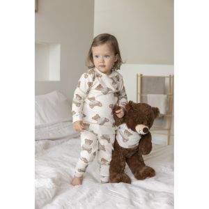 Pyjama Teddy Bear Offwhite Melang