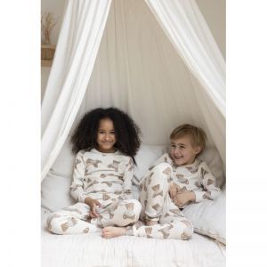 Pyjama Teddy Bear Offwhite Melang