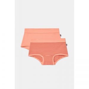 Meisjes slip, shorty 2-pack 013 perzikoranj