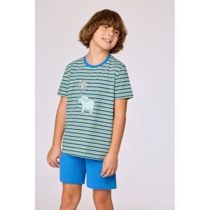 Jongenspyjama met korte mouwen 908 groen-blauw
