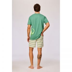 Herenpyjama korte mouwen 742 groen