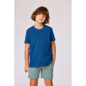 Jongens pyjama korte mouwen 887 donkerblauw