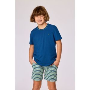 Jongens pyjama korte mouwen 887 donkerblauw