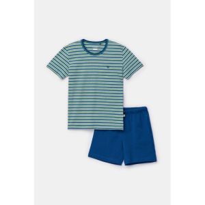 Jongens pyjama korte mouwen 908 groen-blauw