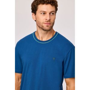 Herenpyjama korte mouwen 887 donkerblauw