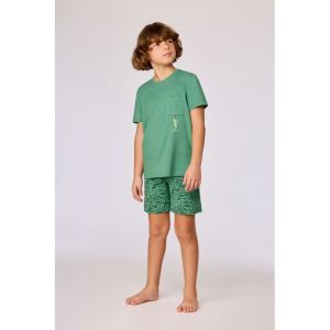 Jongens pyjama korte mouwen 742 groen