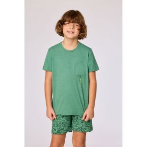 Jongens pyjama korte mouwen 742 groen