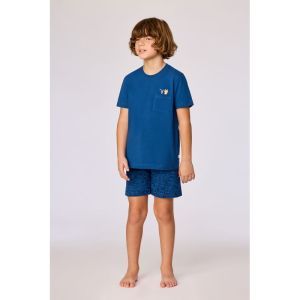 Jongens pyjama korte mouwen 887 donkerblauw