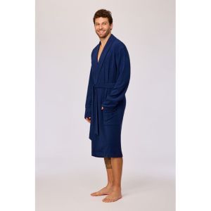 Heren badjas 873 donkerblauw