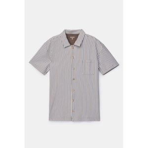 Herenpyjama doorknoop 907 bruin-blauw