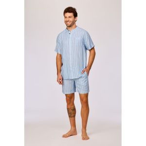 Herenpyjama 991 streep blau