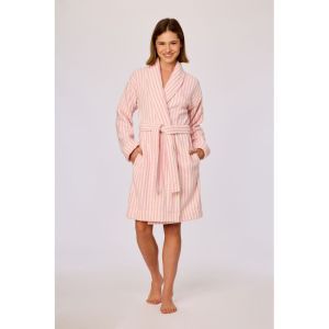 Dames badjas 920 roze streep