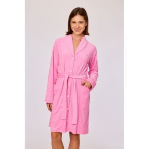Dames badjas 429 felroze