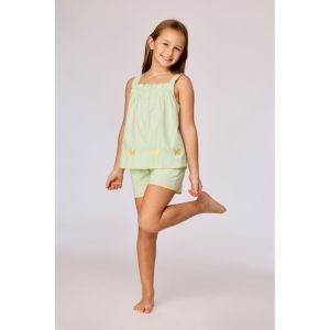 Meisjes setje top en shortje 928 groene vert