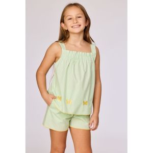Meisjes setje top en shortje 928 groene vert