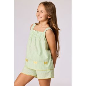 Meisjes setje top en shortje 928 groene vert
