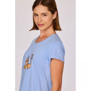 Damespyjama korte mouwen 840 blauw
