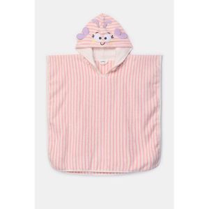Badcape 920 roze streep