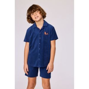 Set in badstof 873 donkerblauw