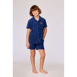 Set in badstof 873 donkerblauw
