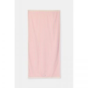 Handdoek 70x140cm + rugzakje 920 roze streep