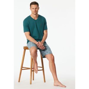 Herenpyjama korte mouwen 700 grün