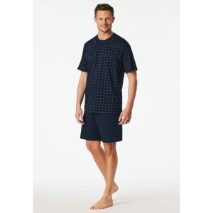 Herenpyjama, korte mouwen 803 dunkelblau