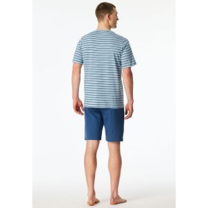 Herenpyjama korte mouwen 838 pacific blu