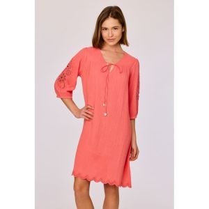Kleedje in tetrastof 432 rood roos