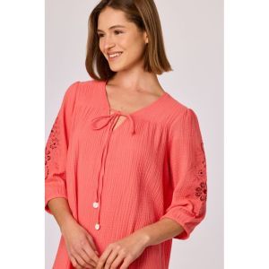 Kleedje in tetrastof 432 rood roos