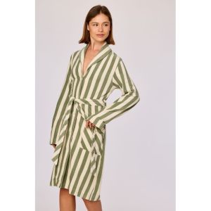 Dames badjas 982 streep groe