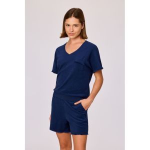 Setje in badstof 873 donkerblauw