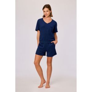 Setje in badstof 873 donkerblauw