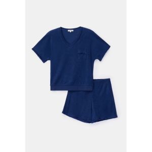 Setje in badstof 873 donkerblauw