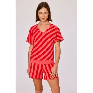 Setje in badstof 983 streep rood