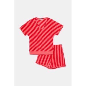 Setje in badstof 983 streep rood