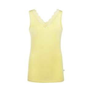 Damespyjama mouwloos Light yellow