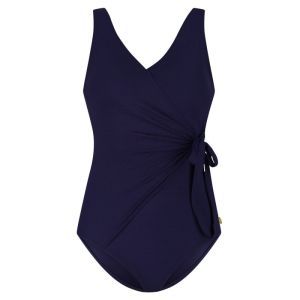 Swimsuit v-neck padded 1640 ink blue