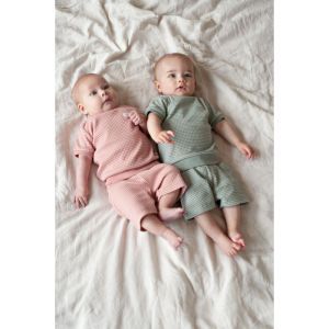 Feetje pyjama korte mouwen Zeegroen