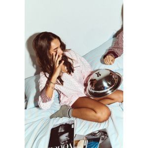 Woody & Kirilove pyjama 968 roze bollet