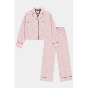 Woody & Kirilove damespyjama 968 roze bollet
