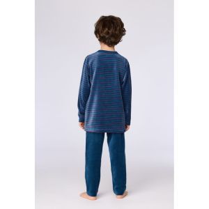 Jongenspyjama in velours 921 donkerblauw