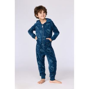 Unisex onesie in velours 924 galaxy prin